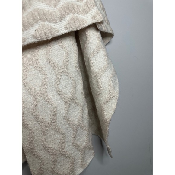 World Market Cream Knit Poncho Cowl Neck‎ Textured One Size Cozy Layering - Picture 5 of 7